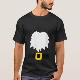 Garten-Zwergen-Kostüm weißer Bart und Gürtel mit S T-Shirt
