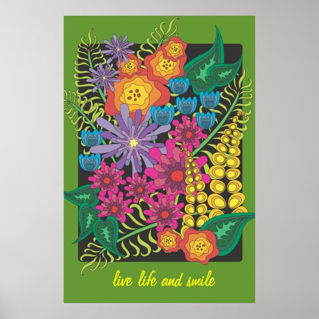 Gartenanlage Blume Bouquet Poster (Vorne)