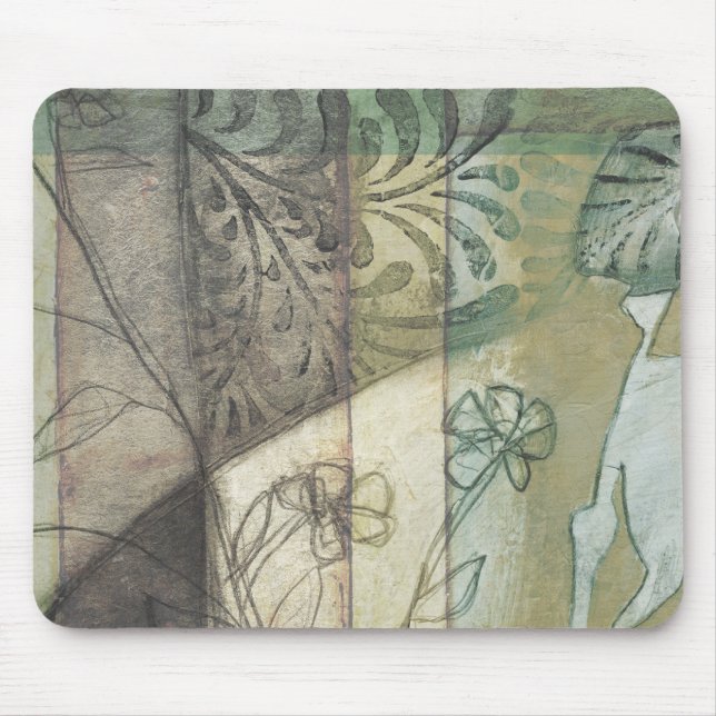 Gartenanlage mit Blätter, Blume und Gras Mousepad (Vorne)