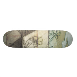 Gartenanlage mit Blätter, Blume und Gras Skateboard
