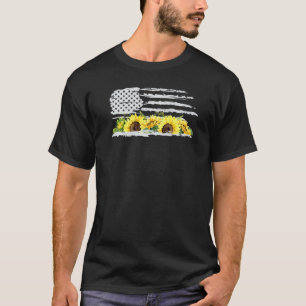 Gartenarbeit 4\4. Juli Amerikanische Flagge Sonnen T-Shirt