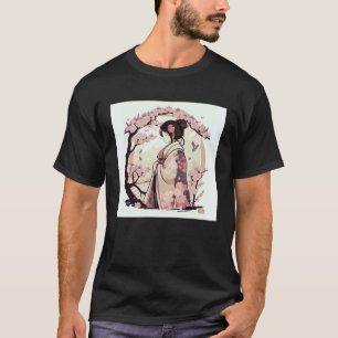 Gartenarbeit 4\Dame betend im Kirschblüten Garten T-Shirt