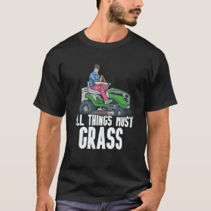 Gartenarbeit 4\Lustig Rasen mähen Landschaftsbau R T-Shirt