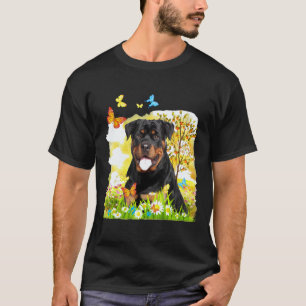 Gartenarbeit 4\Süßer Rottweiler-Hund im Garten Ful T-Shirt