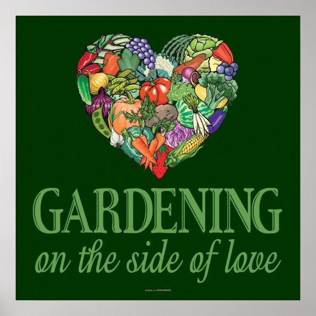 Gartenarbeit auf der Seite der Liebe Poster (Vorne)