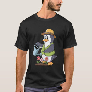 Gartenarbeit Gärtner Pinguin mit Gießkanne T-Shirt