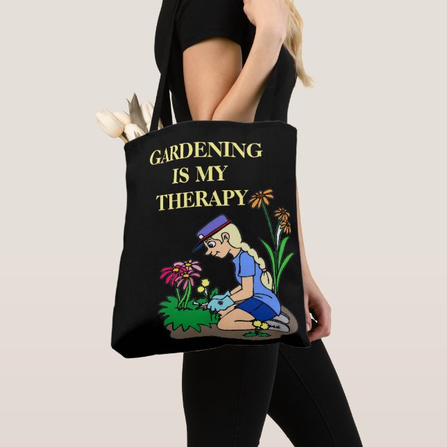 Gartenarbeit ist meine Therapie Tasche (Von Nahem)