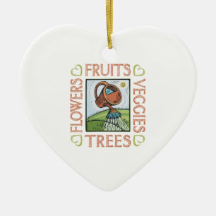 Gartenarbeit Keramikornament