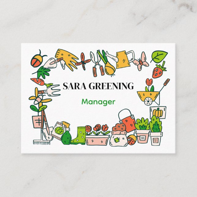 Gartenarbeit, Landschaftsgestaltung, Außenbereich, Visitenkarte (Vorderseite)