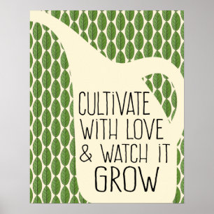 Gartenarbeit Liebe Inspiration Zitate Poster