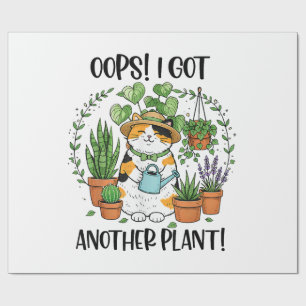 Gartenarbeit Pflanzen Katze Hoppla, ich habe noch Geschenkpapier