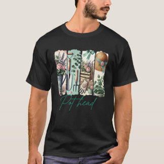 Gartenarbeit Pflanzenlady Gärtner Pinselstrich Ich T-Shirt