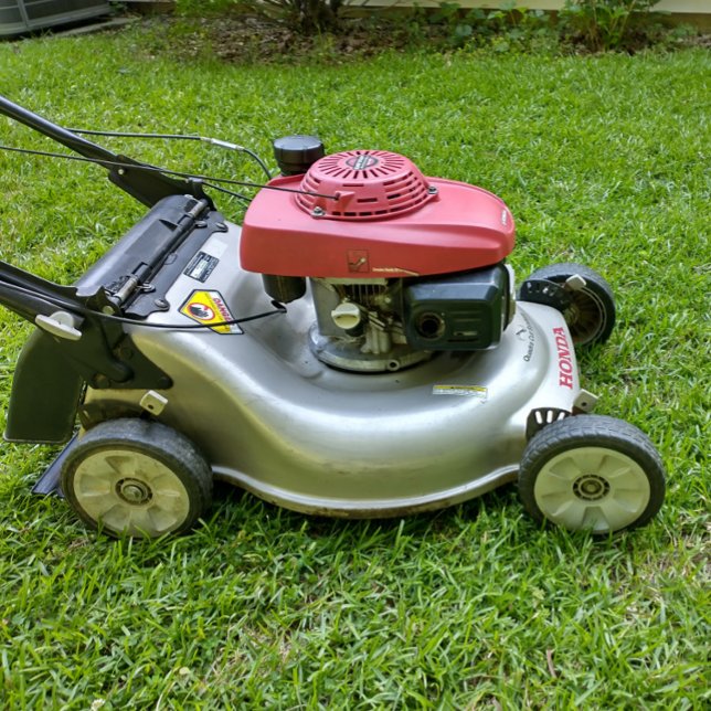 Gartenarbeit Quadratische Visitenkarte (lawn mower repair service)