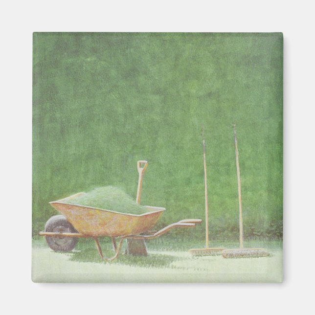 Gartenarbeit Stillleben 1985 Magnet (Vorne)