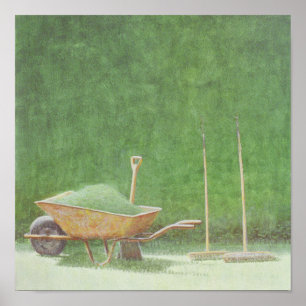 Gartenarbeit Stillleben 1985 Poster
