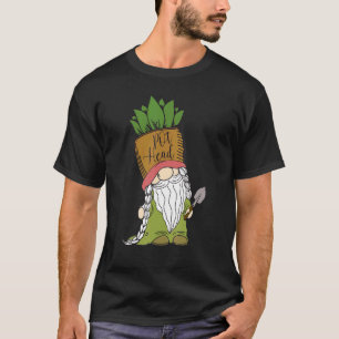 Gartenarbeit Topfpflanze Topfkopf Gnom Garten Frau T-Shirt