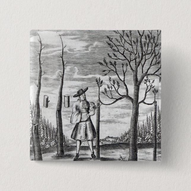 Gartenarbeit-und Pflanzen-Krankheiten Button (Vorderseite)