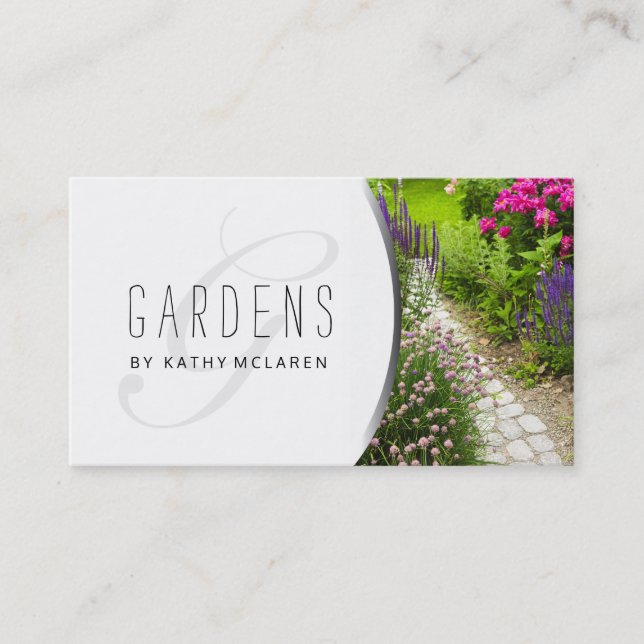 Gartenarbeit und Visitenkarte landschaftlich (Vorderseite)