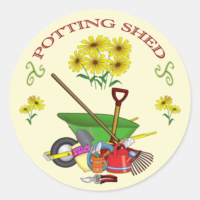 Gartenaufkleber Runder Aufkleber (Vorderseite)