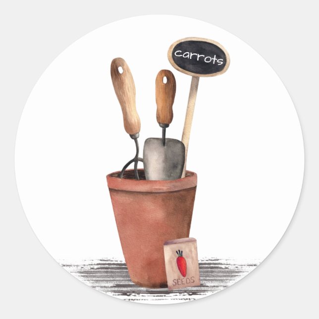 Gartenaufkleber Terracotta Runder Aufkleber (Vorderseite)