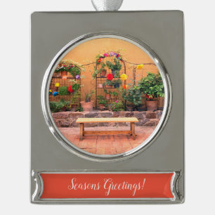 Gartenbank-Banner-Verzierung Banner-Ornament Silber