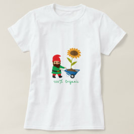 Gartenbau Bio Slogan mit Gartenzwerg T-Shirt
