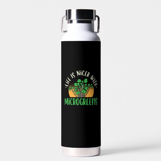 Gartenbau - Leben mit Mikrogrün Trinkflasche (Vorne)
