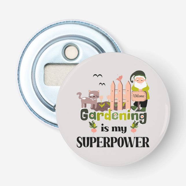 Gartenbau Supermacht, Niedlicher Gärtner Flaschenöffner (Vorderseite)