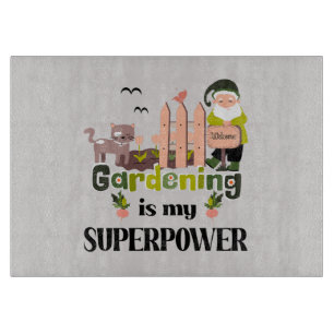 Gartenbau Supermacht, Niedlicher Gärtner Schneidebrett
