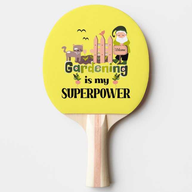 Gartenbau Supermacht, Niedlicher Gärtner Tischtennis Schläger (Vorderseite)