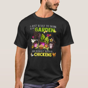 Gartenbau und Hanglage mit Hühnern Gemüsegarten T-Shirt