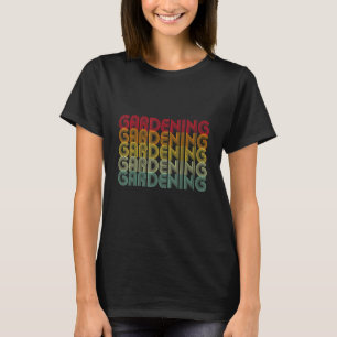 Gartenbau Wellenförmige Buchstaben Grafik Retro Vi T-Shirt