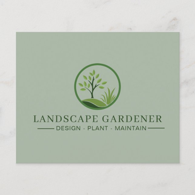 Gartenbauer Flyer | Professionelle Gärtnerei (Vorne)