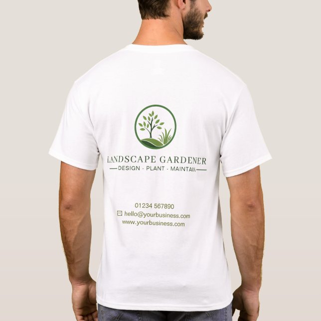 Gartenbauer  | Professionelle Gartenarbeit T-Shirt (Rückseite)