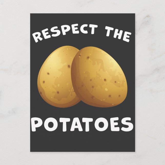 Gartenbauer Spaß respektieren den Kartoffelbauer Postkarte (Vorderseite)