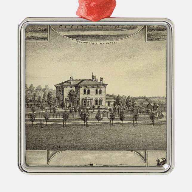 Gartenbauernhof von Prairie, Nebraska Silbernes Ornament (Vorne)