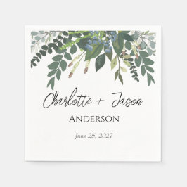 Gartenblätterung Naturpark Hochzeit Serviette