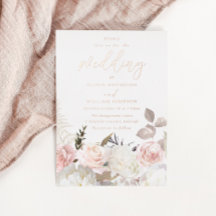 Gartenblau & Weiße Rose GoldWedding