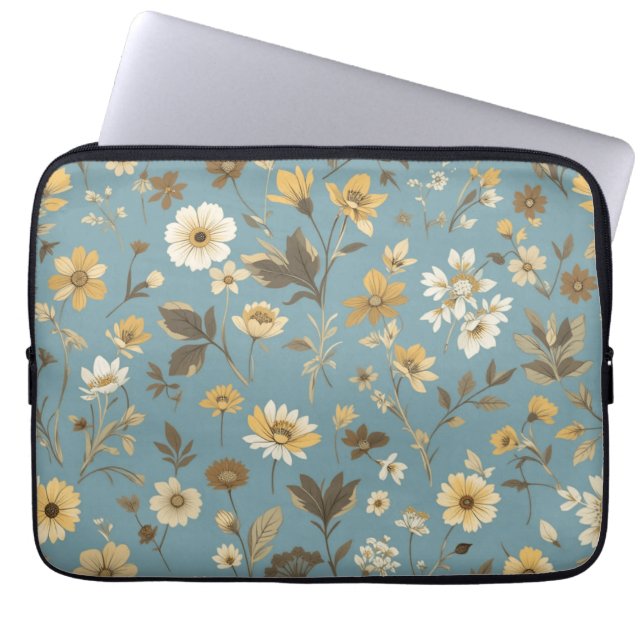 Gartenblaue Blüte Laptopschutzhülle (Vorderseite)