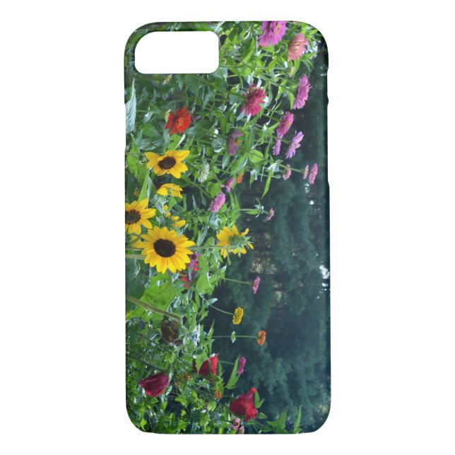 Gartenblick - Sonnenblumen, Gänseblumen, Kosmos Case-Mate iPhone Hülle (Rückseite)
