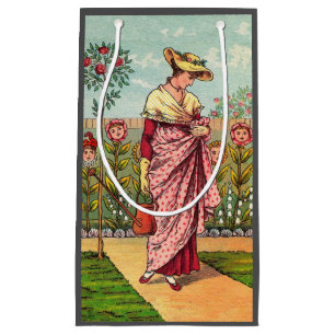 Gartenblume Frau Kunst Antiquität Kleine Geschenktüte