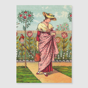Gartenblume Frau Kunst Antiquität Magnetkarte