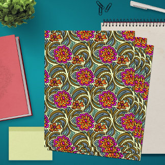 Gartenblumen Kunst Muster Scrapbook Papier