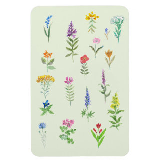 Gartenblumen Postkarte Magnet