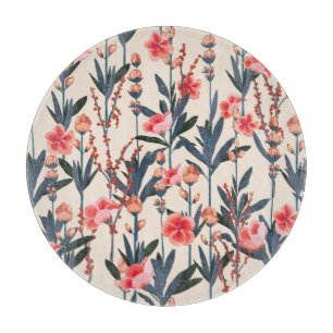 Gartenblumen: Tropische Botanische Vintage Schneidebrett
