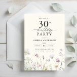 Gartenblumenkalligraphie 30. Geburtstag Einladung<br><div class="desc">Feiern Sie stilvoll mit einer Blumenkalligraphie aus dem 30. Jubiläum, perfekt für einen Meilenstein. Mit lebendigen Blumenmotiven und eleganter Kalligraphie Set diese Einladung einen skurrilen und dennoch raffinierten Ton für Ihre Feier. Das üppige Gartenthema verbindet natürliche Schönheit mit anmutiger Typografie und schafft einen zeitlosen und einladenden Look. Ideal für Ansammlungen...</div>
