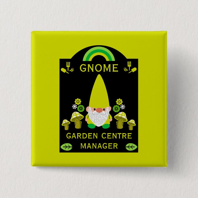 Gartencenter Gnome Button (Vorderseite)