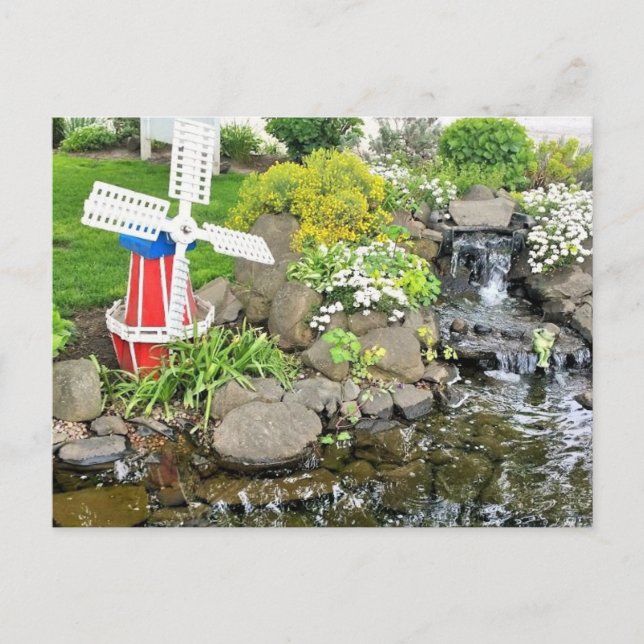 Gartendekoration Postkarte (Vorderseite)