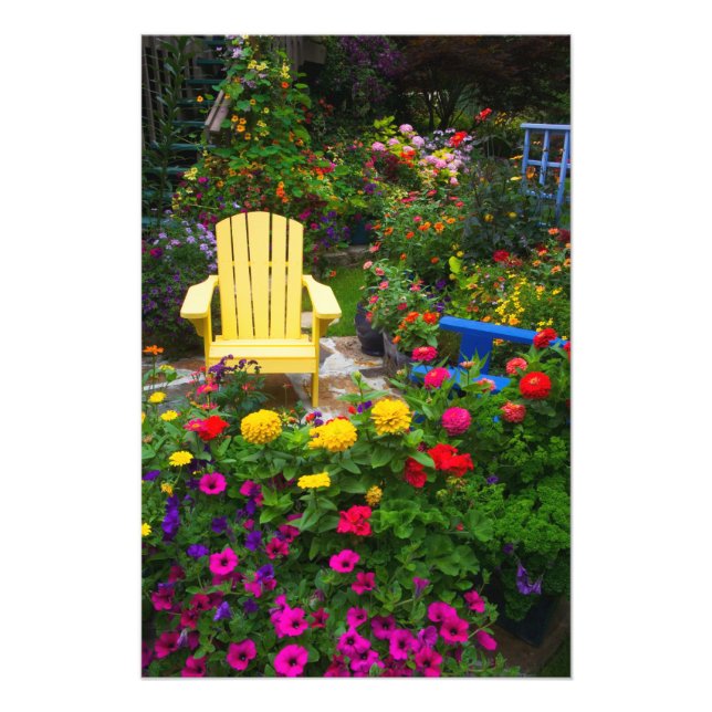 Gartendesigns in unserem Garten Sammamish, Fotodruck (Vorne)