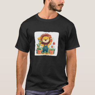 Gartener Löwe mit einem mühelosen Kühle-Outfit T-Shirt